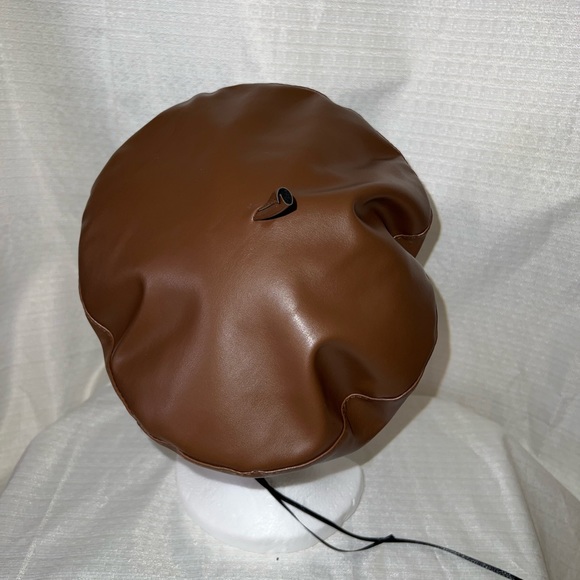Brown Faux Leather Tam - Picture 3 of 3